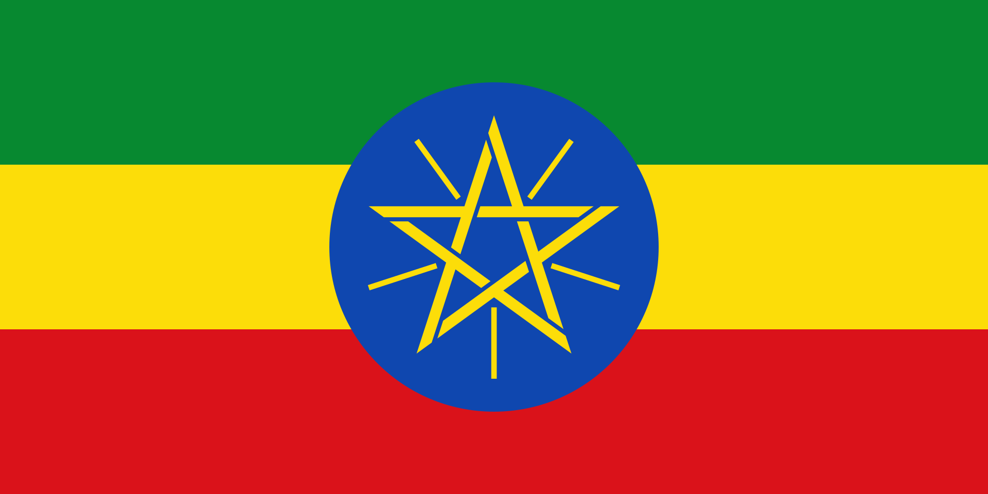 Hier sehen Sie die Flagge von Äthiopien