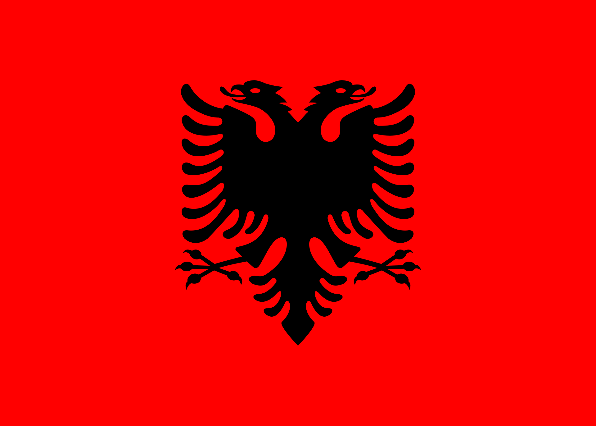 Hier sehen Sie die Flagge von Albanien