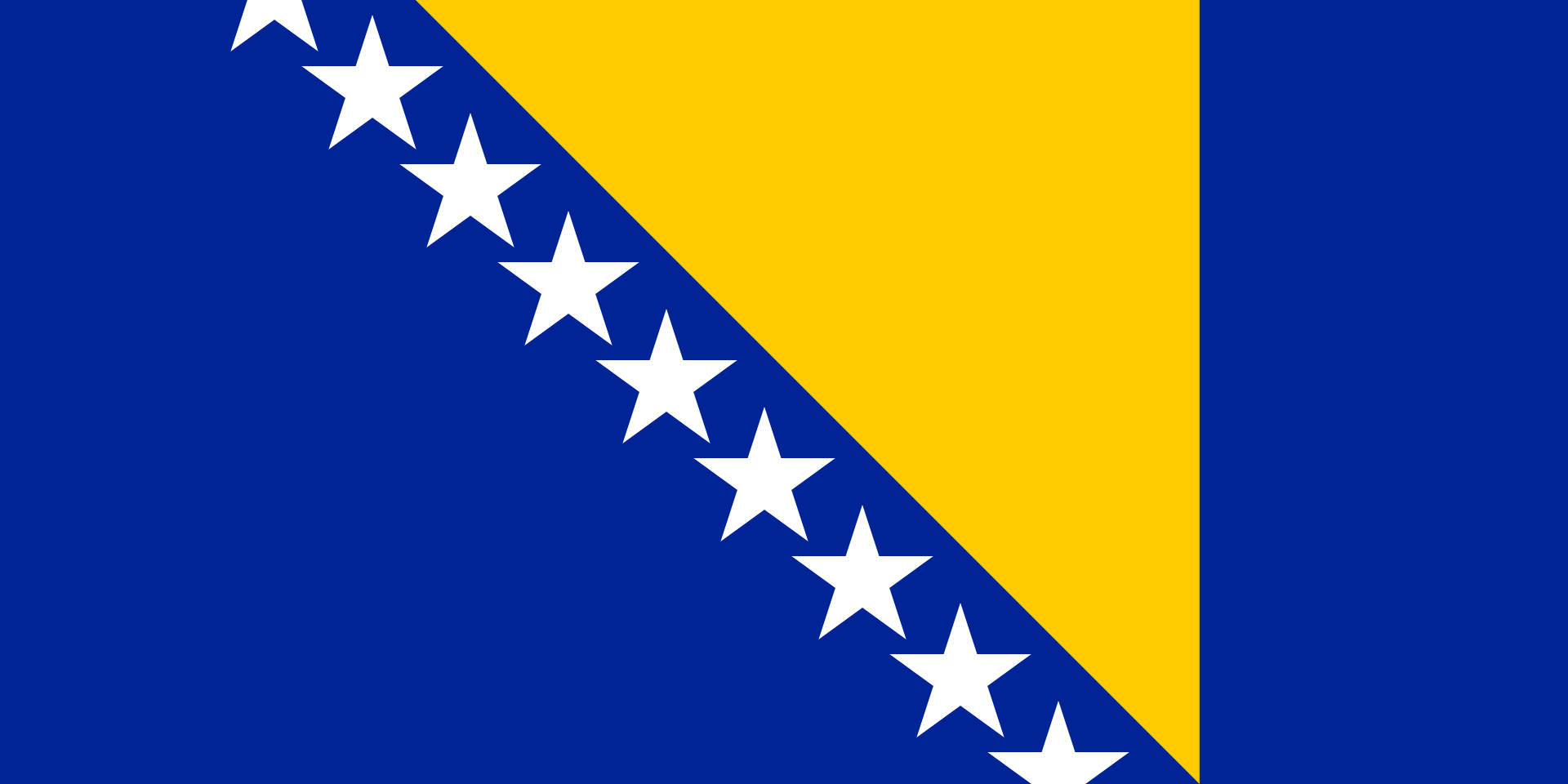 Hier sehen Sie die Flagge von Bosnien-Herzogowina