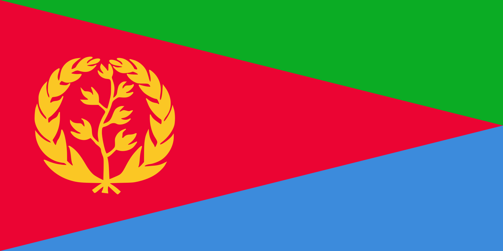 Hier sehen Sie die Flagge von Eritrea