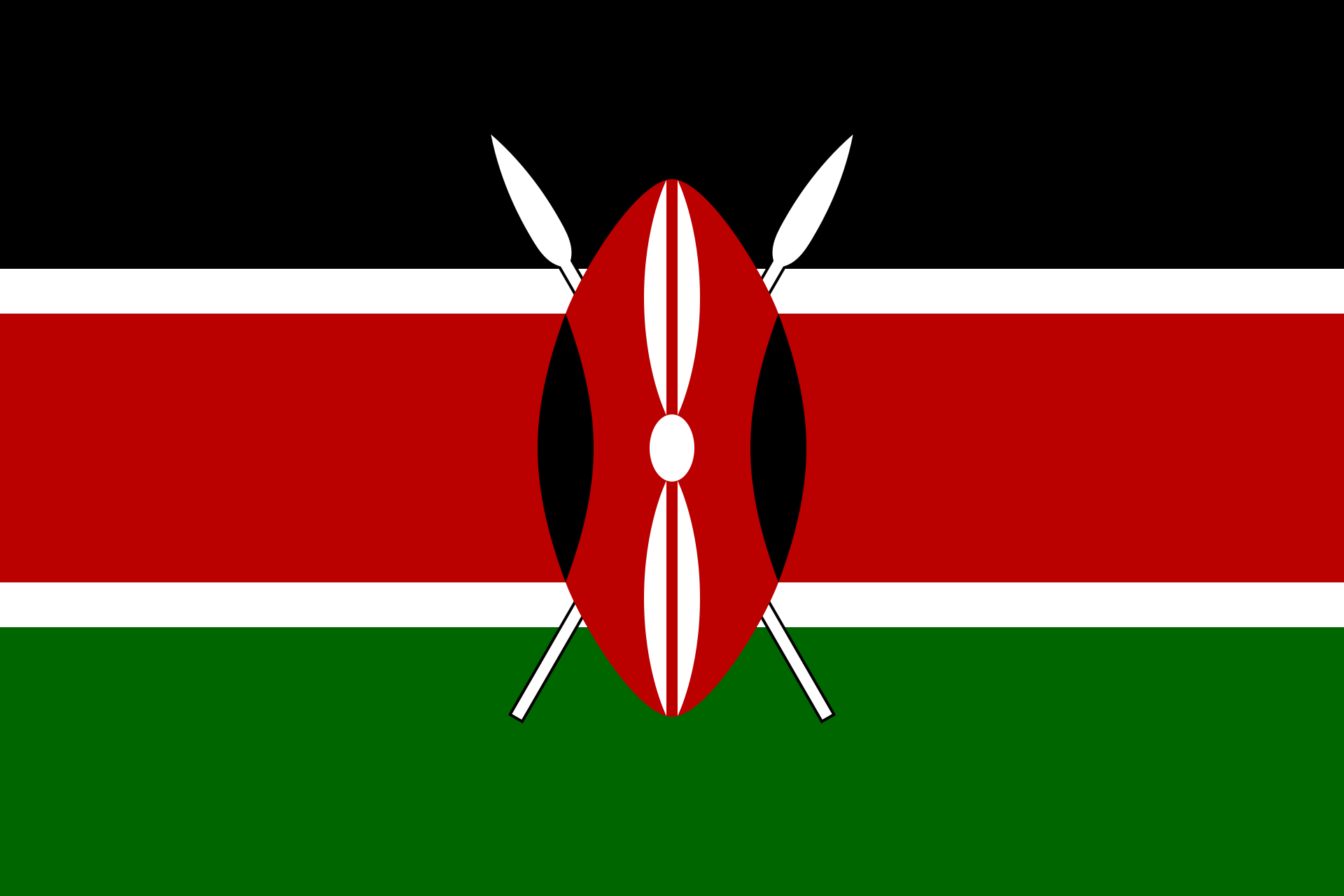 Hier sehen Sie die Flagge von Kenia