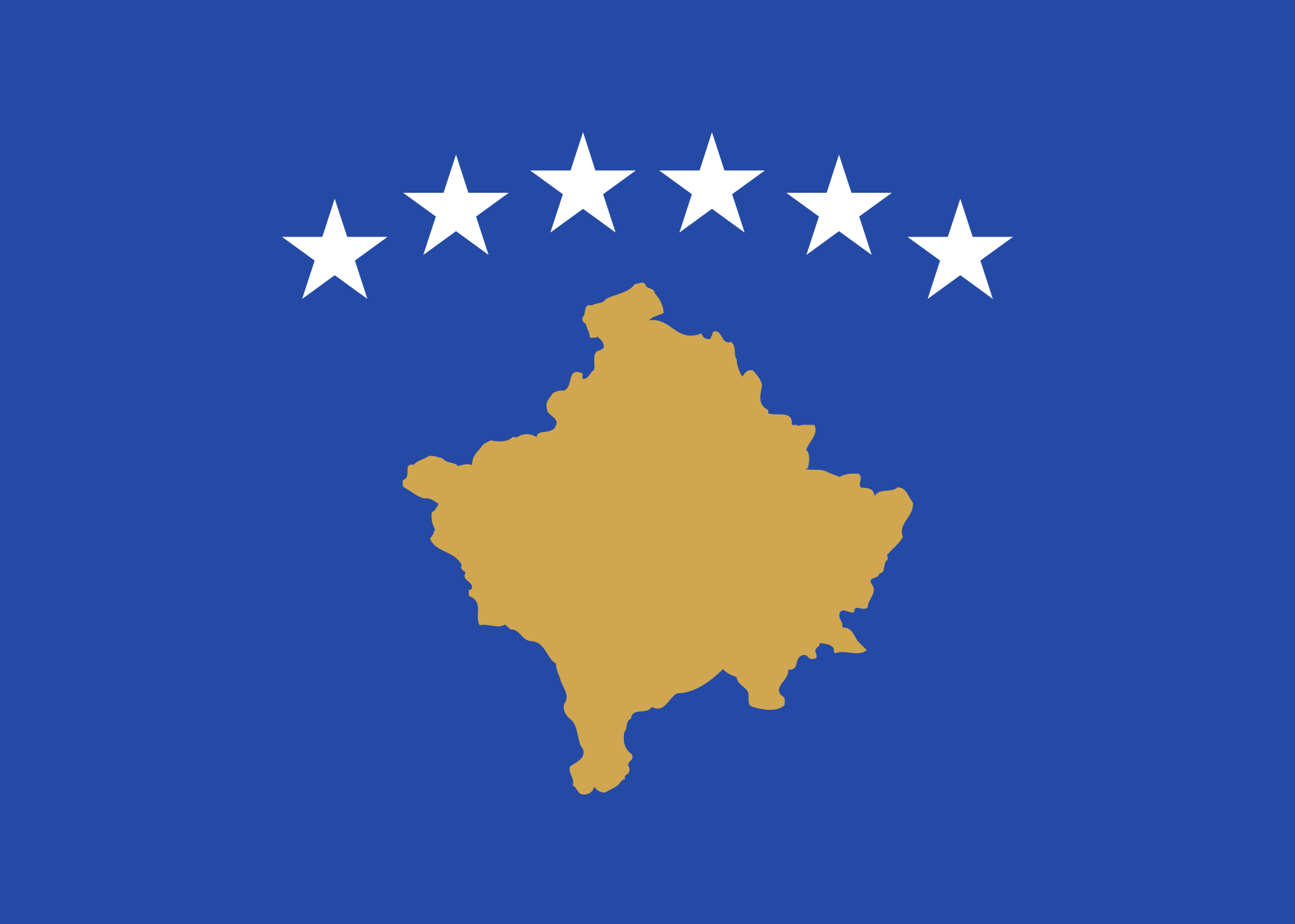 Hier sehen Sie die Flagge vom Kosovo