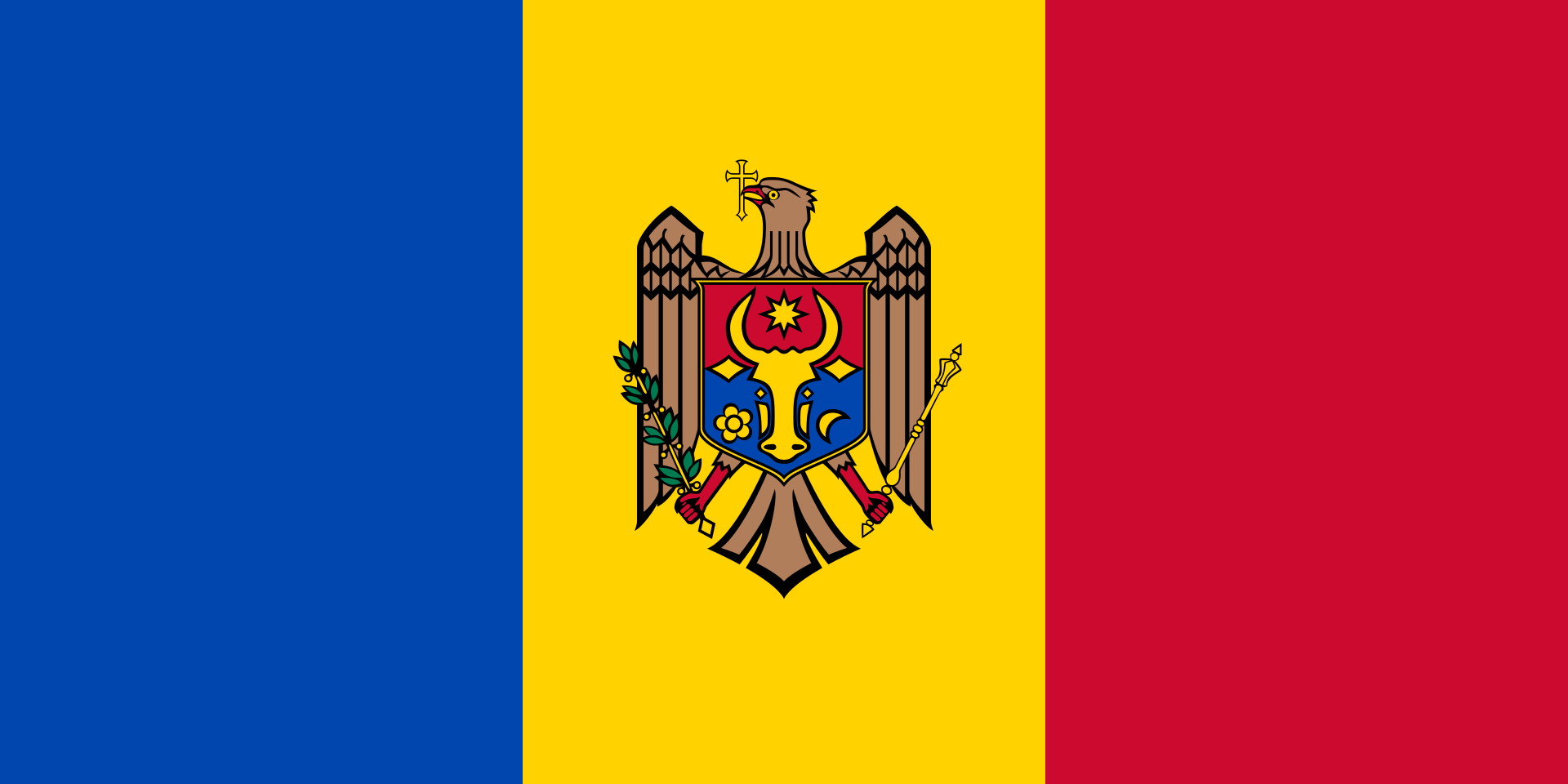 Hier sehen Sie die Flagge von Moldau