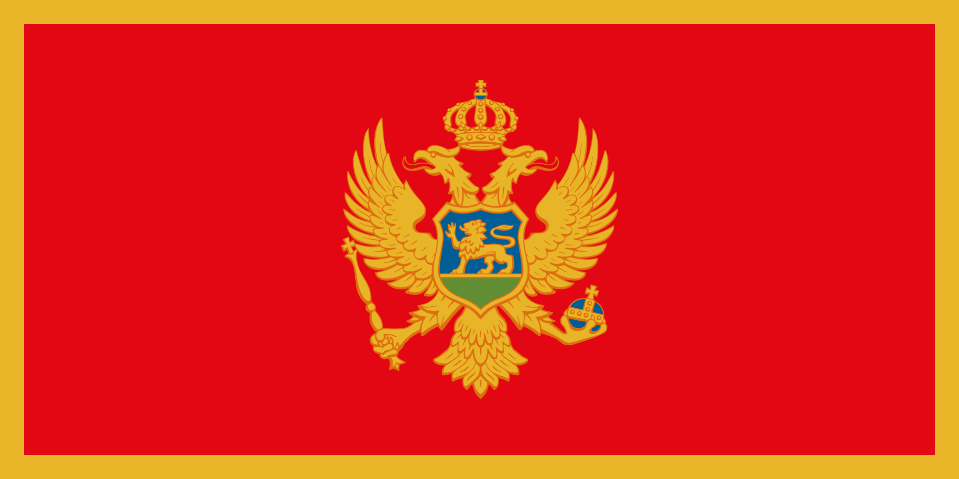 Hier sehen Sie die Flagge von Montenegro