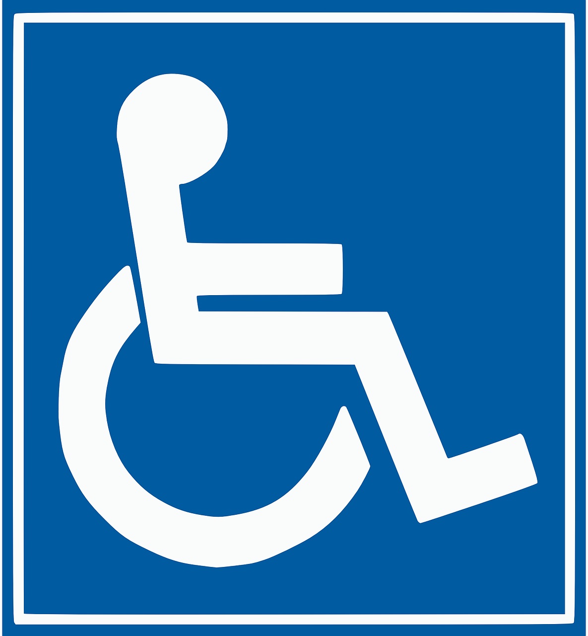 Hier wird ein Rollstuhlfahrer angezeigt