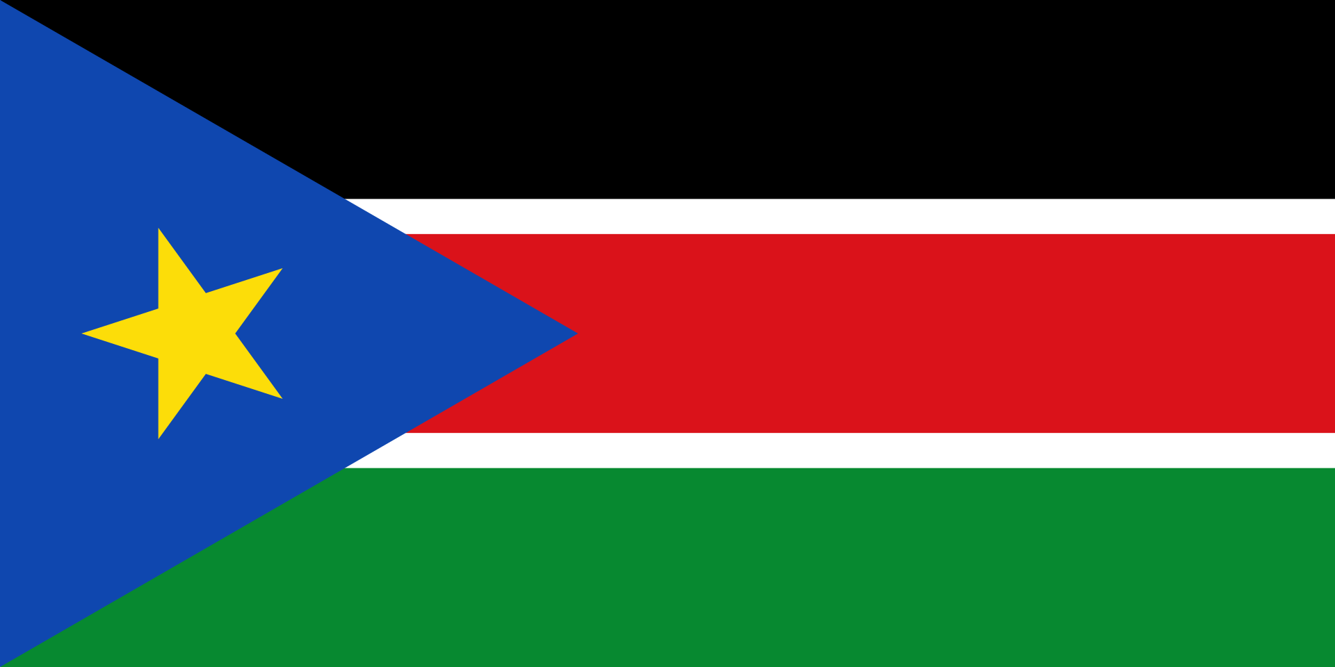 Hier sehen Sie die Flagge vom Südsudan