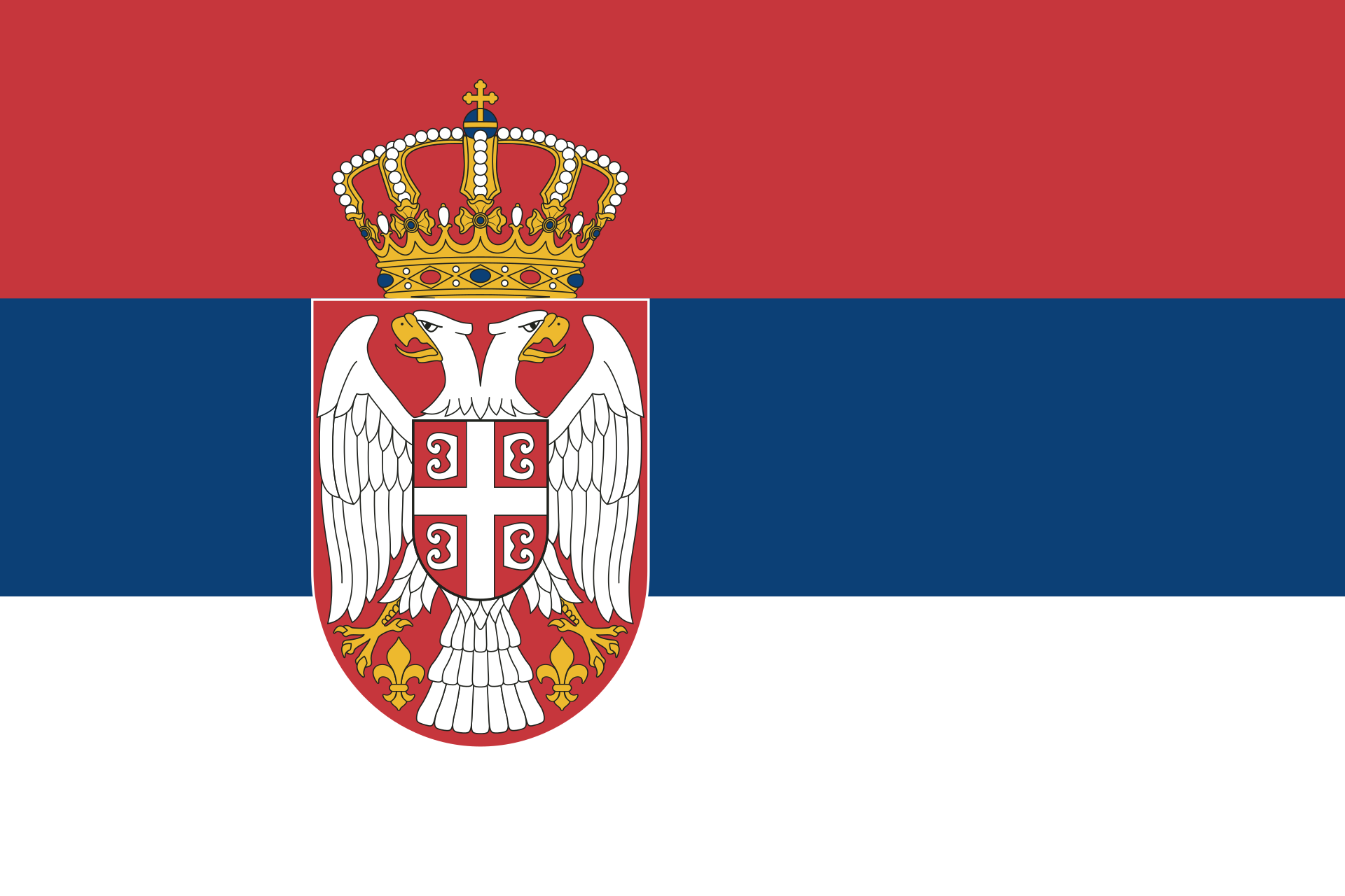 Hier sehen Sie die Flagge von Serbien