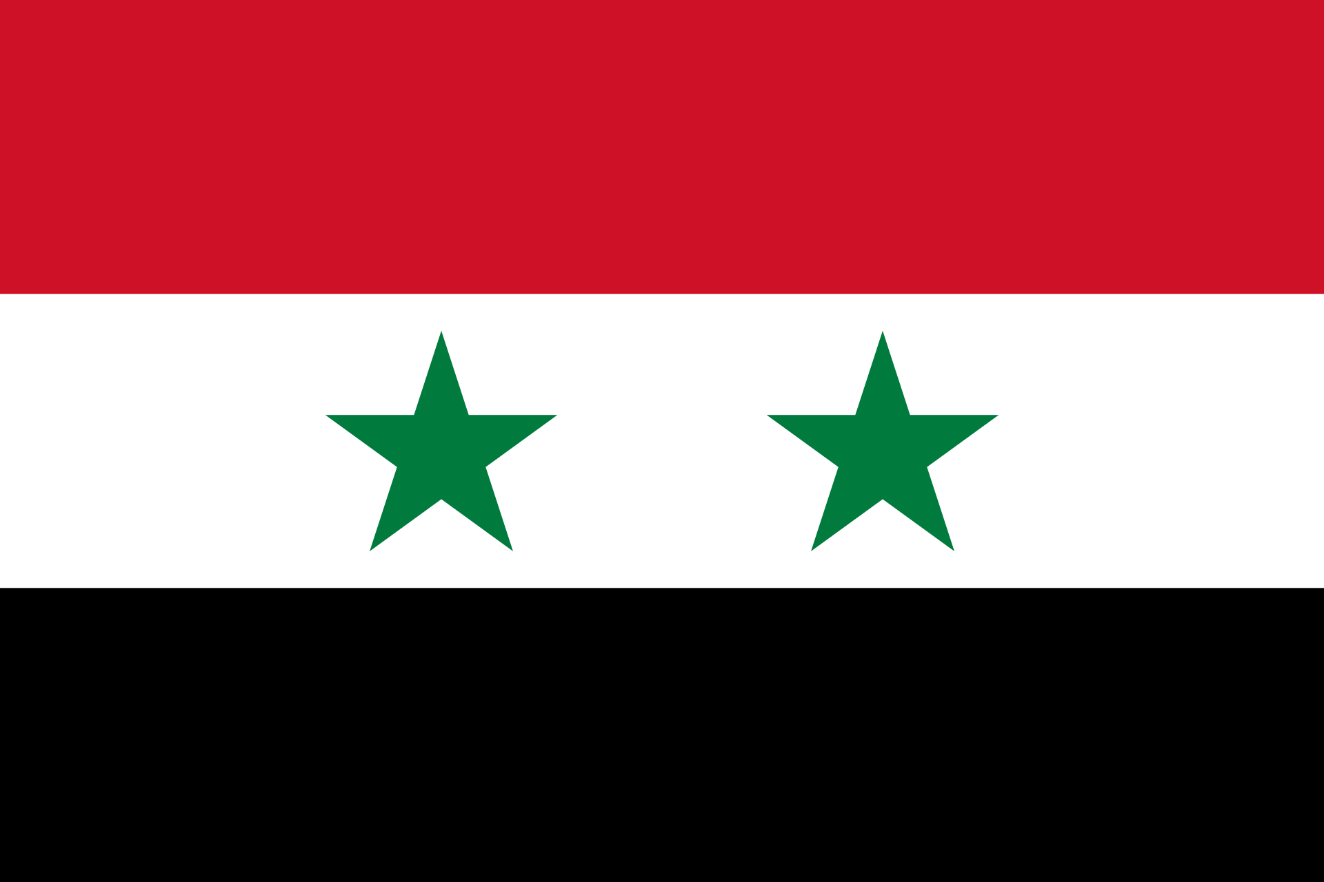 Hier sehen Sie die Flagge von Syrien